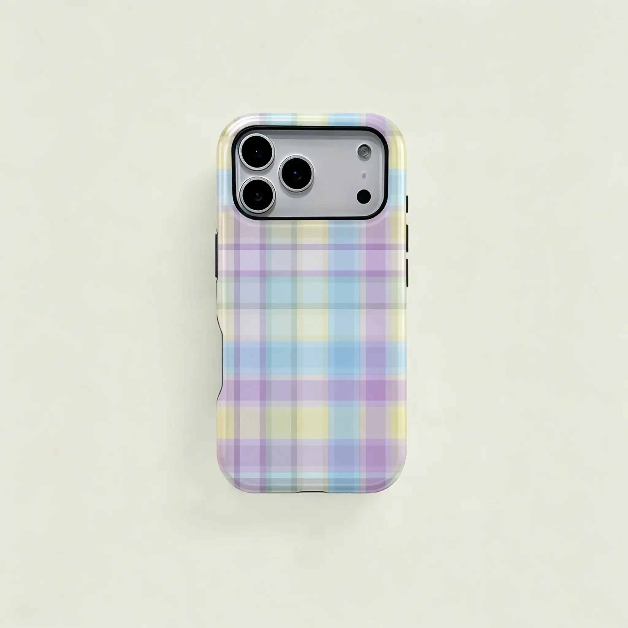 for With iPhone 13 Case Colorful Plaid Pattern Retro Square Phone Case, Candy Color Print, Durable Two-In-One Protection, for iPhone 17-12 Pro