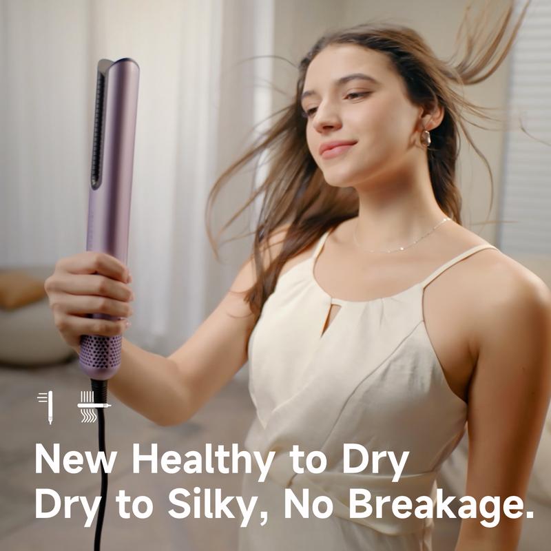 JELLYFISH AGD100 Air Gap Dryer 1400W Hair Straightener  | Clamp-Free Zero Touch No Damage 2-in-1 Dry & Straightening Tool | 1400W High-Speed Professional  Salon Air Gap Hairdryer | 2 Speeds 4 Temps 1.1lb Lightweight for Home Travel