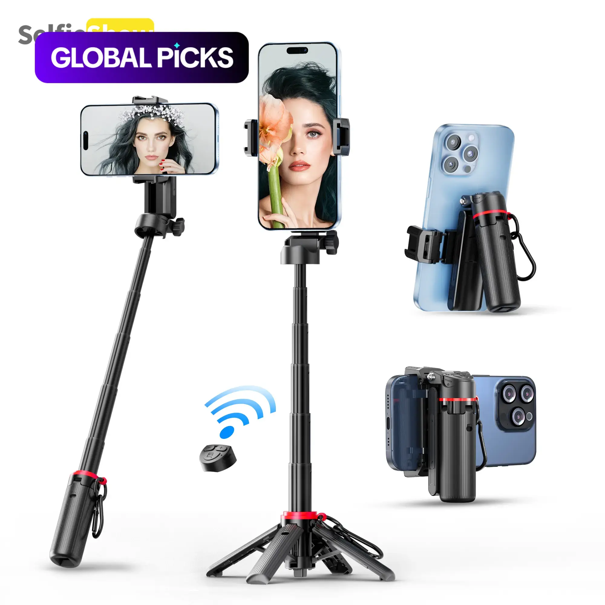 Multifunctional Mini Selfie Stick, Portable Phone Handle Assist, Desktop Tripod for Smartphone Photography