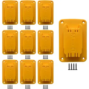 10Packs Tool Holders for Dewalt 20V Drill Mount Fit for Milwaukee M18 Tools Wall Mount Hanger (Yellow)