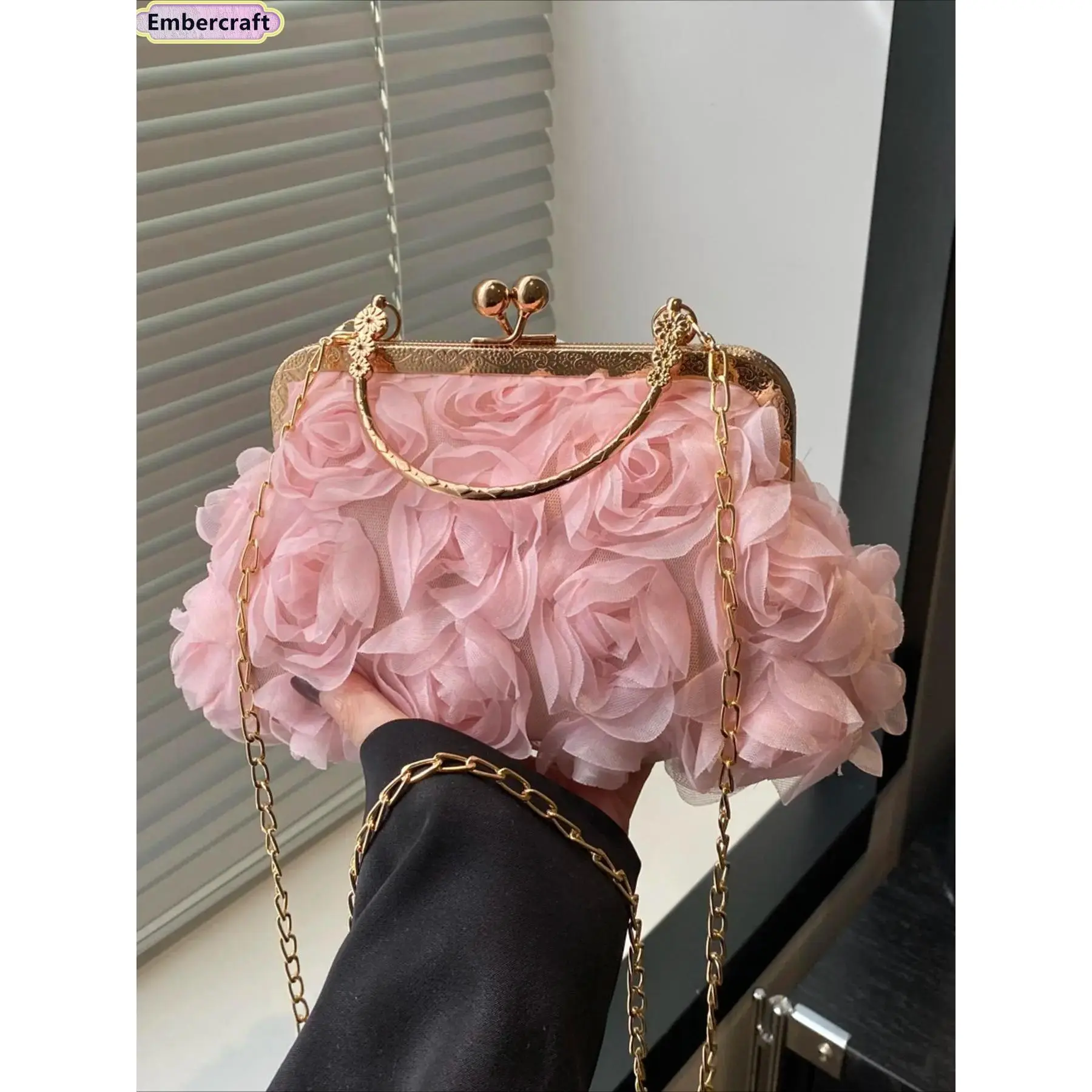 Women’s Floral Embossed Shoulder Bag | Trendy Cottagecore-Inspired Handbag | Lightweight Light-Luxury Casual Tote Purse | Daily Use for Shopping, Parties, Work & Travel | Niche Designer Aesthetic Bag