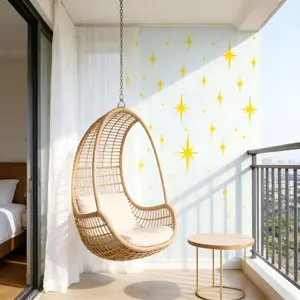 116-Piece Sparkle Star Wall Stickers for Girls Room | 6 Sizes | Easy Stick & Peel Wall Decor