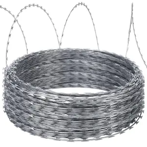 【GARVEE】Razors Wires, 500FT Razors Barbed Wire, Fencing Fence 10 Rolls, Barbed Galvanized Fence for Garden