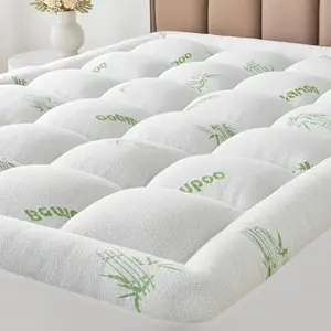 Cosybay Mattress Topper Queen Size, Bamboo Mattress Pad for Travel & bedroom, Cooling Breathable Bed Topper for Back Pain Relief, Hypoallergenic & soft Camper Bed Pad, Furniture Mattresses Cushions, Ultimate Comfort,mother's day gift