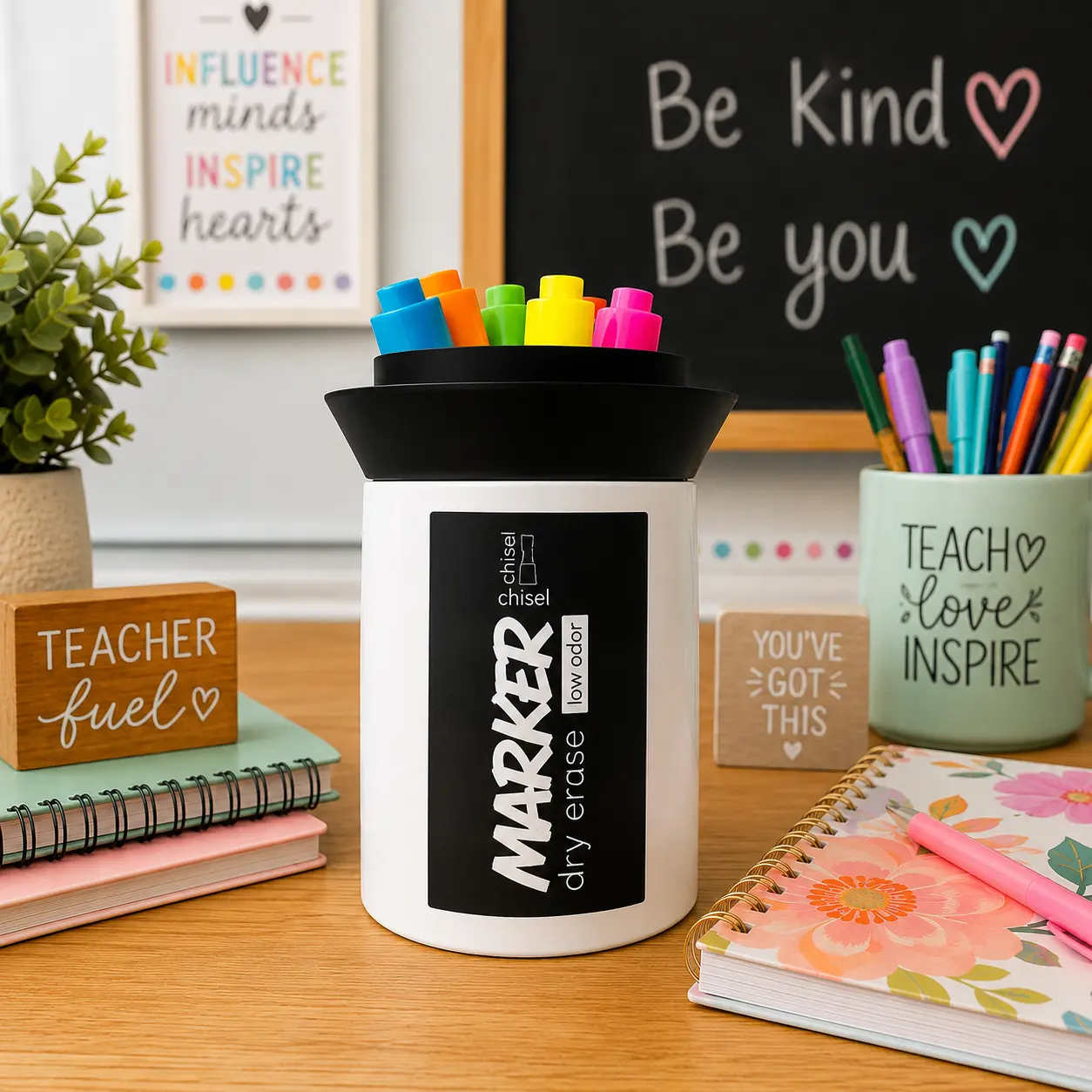 Dry Erase Marker Holder | 3D Printed Desk Organizer for Teachers & Offices