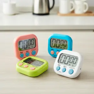 Digital Kitchen Timer 2 Pack Magnetic Large Display Includes AAA Batteries Easy to Use for Teachers Kids Classroom Cooking Baking