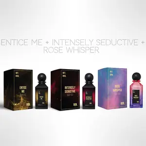 The Diva Bundle of 3 – Entice Me + Intensely Seductive + Rose Whisper by Oudware – Eau De Parfum Gift Bundle (100ml / 3.4 oz Each)