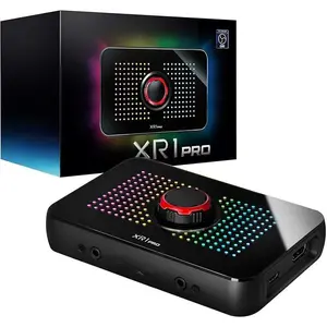 XR1 Pro Capture Card, 1440p/4K HDR Capture/Pass Through, Certified for OBS, USB 3.1, ARGB, Audio Mixer, PC, PS5, PS4, Xbox Series X and S, Xbox One, Nintendo Switch, 144-U1-CB21-LR