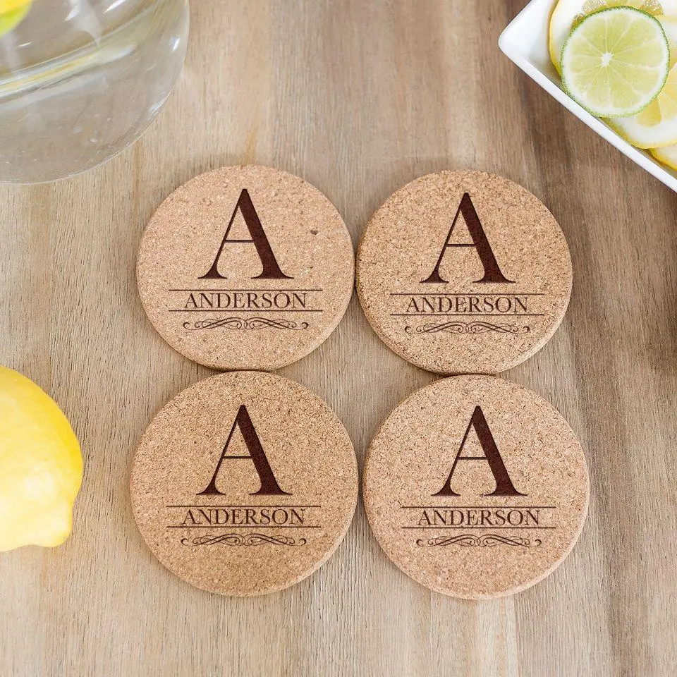 Personalized Thick Cork Coaster