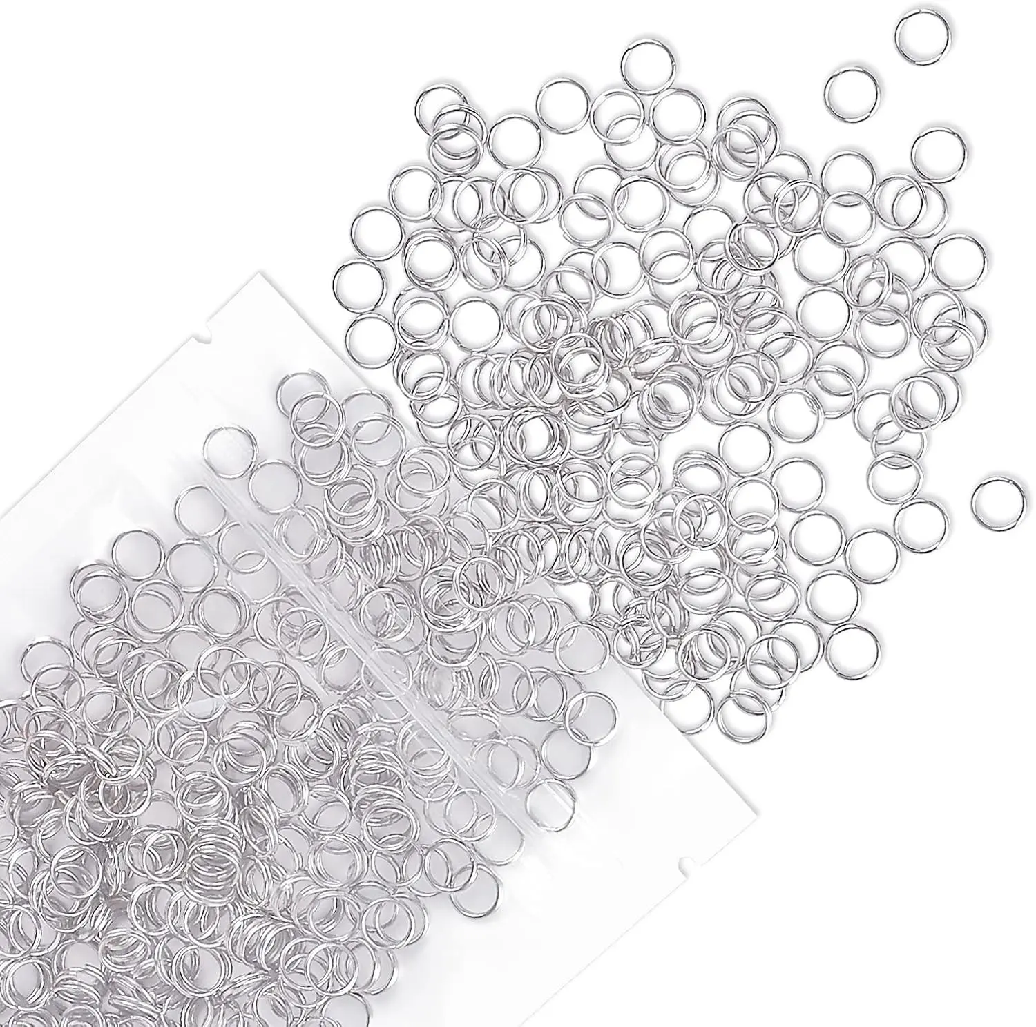 6 mm Metal Split Jump Rings Double Loops 500 PCS Mini Ring Connectors for Jewelry Necklaces Bracelets Earrings and Crafts Ornament
