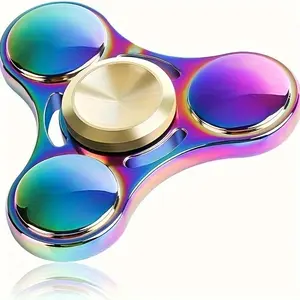 Rainbow Color Hand Spinner, 1 Count Fidget Spinner with High-speed Bearing, Stress Relief Toy, Party Gift for Friend & Classmate, Visual Experience, Durable