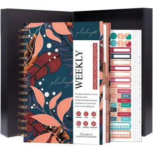 Hourly Schedule Planner  - Undated Weekly Organizer with Time Slots & Monthly Budget - Time Management, Goal Setting, to-Do List & Habit  -6.9?x8.5?(Tropical Night)