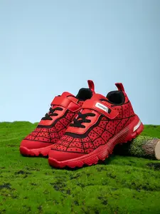 Yamepp Kids Breathable Sports Shoes, Spider Web Texture, Block, Magic Tape Closure, Lightweight, Easy Care, Unisex