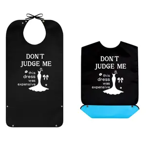 Waterproof Bib for Elderly, Large Size Adult Bib, European Style, Eating Saliva Bib, Senior Food Apron, Fashionable Western Suit Shape