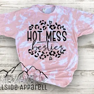 Hot Mess Bestie Cheetah Print T-Shirt