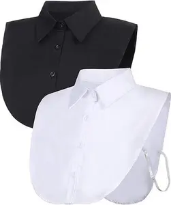 2PCS Fake Collar Detachable Collar for Women Shirts Collar  Collar Half False Blouse