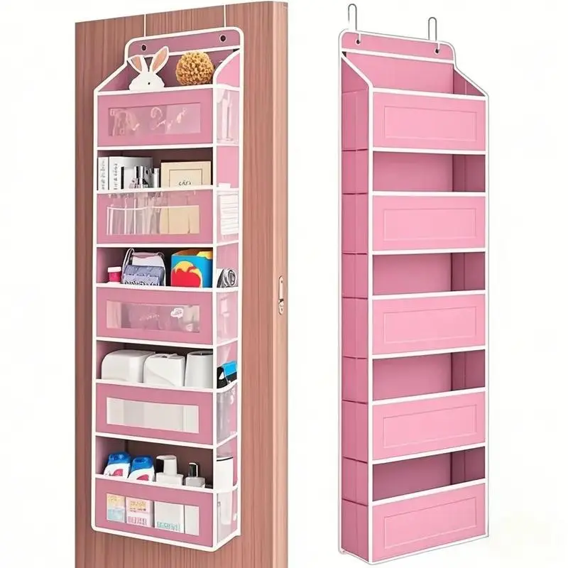 Over The Door Organizer Storage - 5-Tier Hanging Organizer with 10 Large Pockets, Anti-Tilt Design, 44 lb Capacity for Bedroom, Bathroom, Baby Product Storage, Dormitory Storage, Back to School Must Have#Mother's Day #SummerVibes