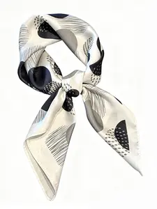 Women's Simple Fresh Polka Dot Striped Square Scarf, Fashion Hair Scarves, Fashion Silk Headband/head Wrap/sash/bag Accessory, Versatile Hair Accessory, Elegant Design