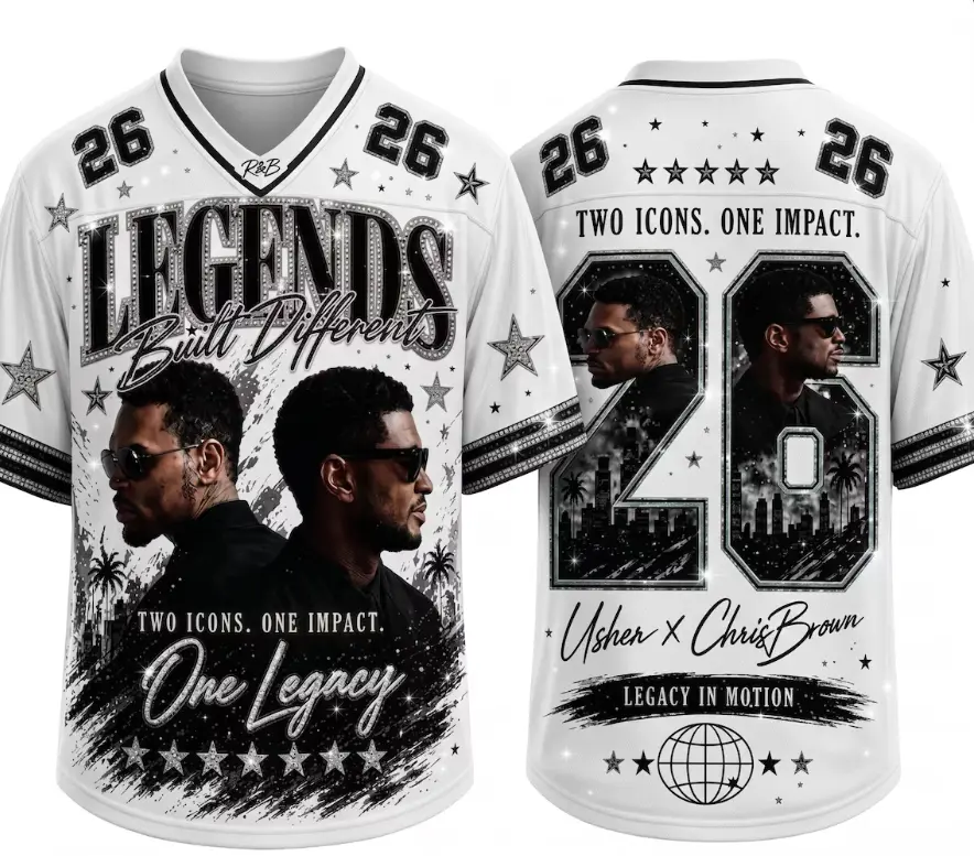 26 Legends Raymond Brown Football Jersey Shirt – R B Tour Hip Hop Graphic Tee, Unisex Streetwear Fan Jersey