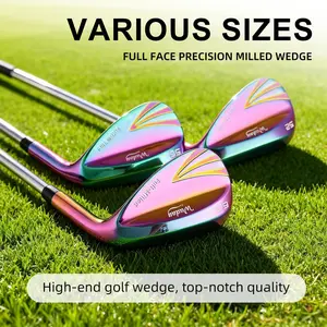 Wuday Rainbow Men‘s Right Hand Golf Wedge – 52/56/60 Degree Lob & Sand Wedge with Low CG, Stepped Steel Shaft & Anti-Slip Grip for Grass/Sand