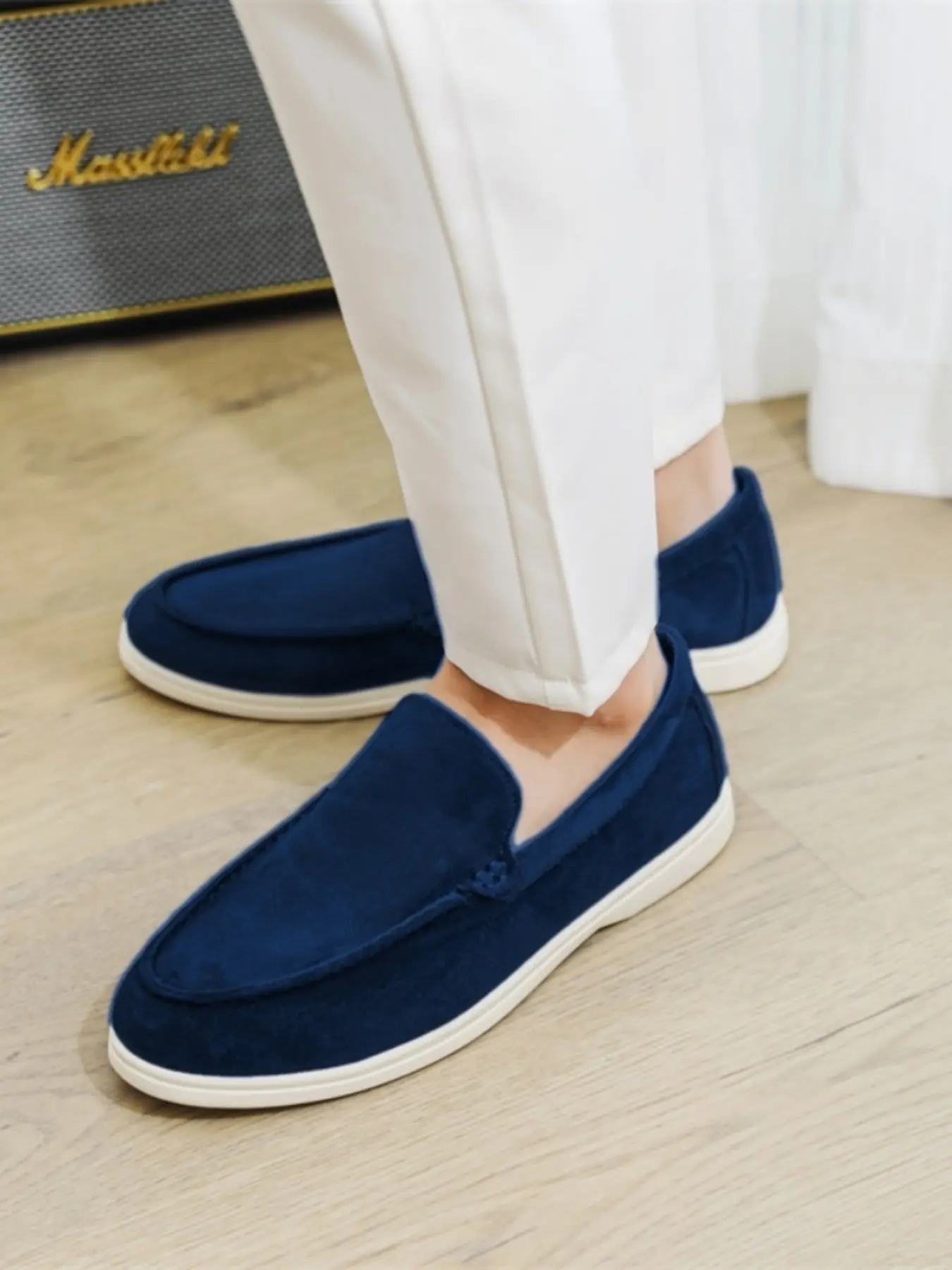 1 Pair Men's Suede Driving Flat Loafers Walking Shoes Footwear | Breathable | Cushioned Sole | Sturdy Stitching | Multi-Color | Ideal for Daily Commute, Office, Business Casual, Weekend & Street Style
