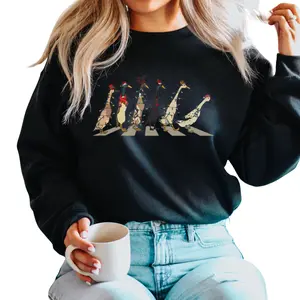 Christmas Ducks Sweatshirt, Duck Christmas Jumper For Women, Funny Animals Crewneck Christmas Sweater, Farm Lover Gift, Retro Xmas Shirt