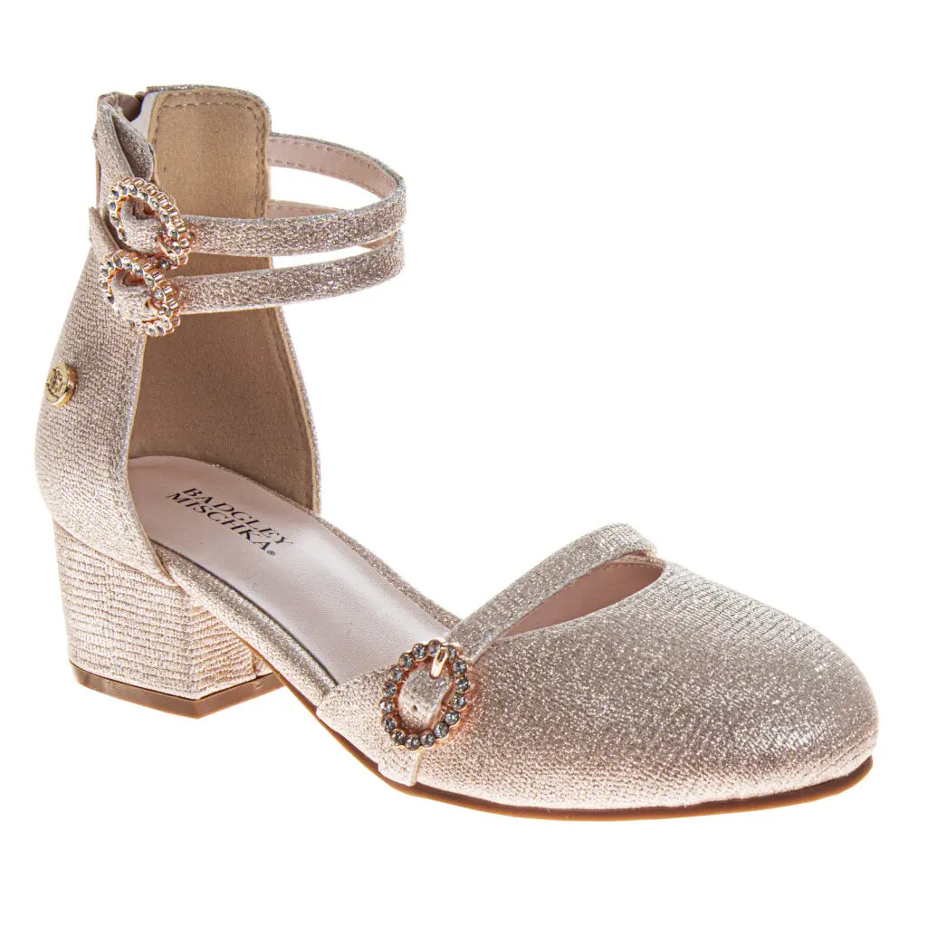 Badgley Mischka Girls' Toddler Heels Classy Dress Shoes, 8 - 9 Years, Round Toe Heels, Formal Event, 10 - 11 Years, Formal Events, Formal Wear, Great For Holidays