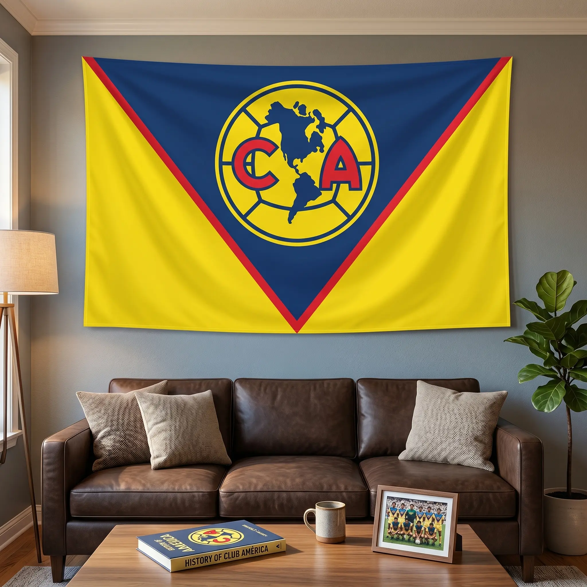 Club America FC Aguilas Soccer Flag Banner, Outdoor Hanging Futbol Decor, Festive Home & Party Backdrop Gift for Fans, Outdoors