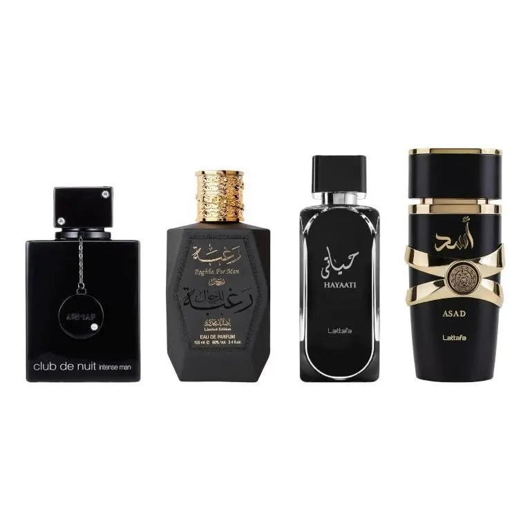 Oudlash Bundle | Raghba+Hayaati+Asad+Club De Nuit Intense Men | Unisex Fragrances | 100ML | Apple, bergamot, black currant