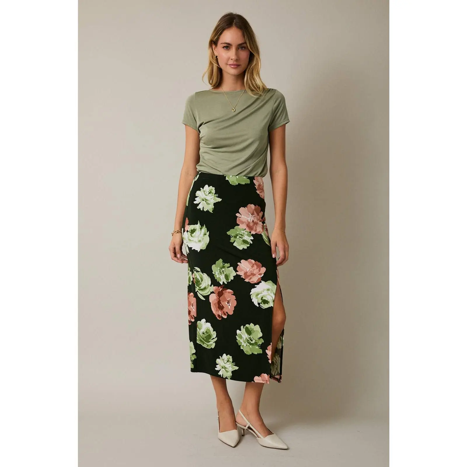 PEREGRINE-RESORT FLORAL PRINT SKIP SKIRT