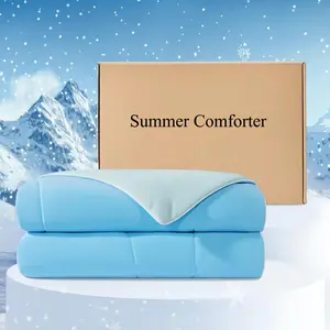 Double-Sided Cooling Summer Comforter – Ultra-Soft, Breathable & Lightweight Ice Blanket for Hot Sleepers, Perfect for Night Sweats & Summer Relief