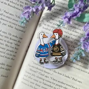 Silly Goose Hollanov Heated Rivalry Inspired Grip, LGBT Hockey Phone Grip, Enemies to Lovers, Ilya & Shane Bookish Grip, Gift For Fans, Hockey Griptok