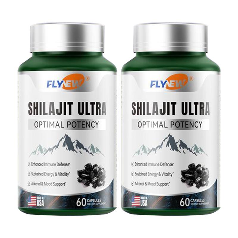 FLYNEW Optimal Potency I Shilajit Ultra Adaptogen Energy Stamina Immune Antioxidants Made in USA 60 Capsules Healthcare Vitamin Fitness Supplement