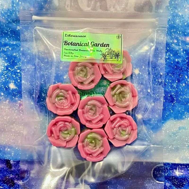Handmade Botanical Garden Scented Flower Wax Melts, Fresh Floral Aroma Scented Beeswax Decor