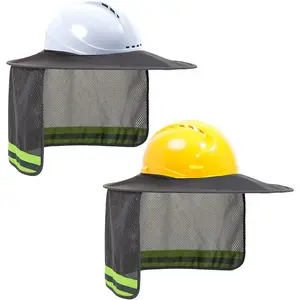 Hard Hat Sun Shade, Full Brim Neck Shield, 2counts, Hard Hat Not Included