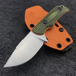 High-Quality Bm 15017 Fixed Blade Knife with Sheath, 8cr13mov Steel Blade, Dual Color G10 Handle, Ideal for Outdoor Fishing Camping, Survival Tools, Outdoor Camping Knives