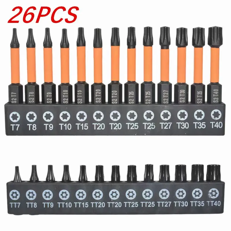 26-Piece Star Shape Screwdriver Set with Magnetic Tips, Durable S2 Steel Precision Tools for Wood, Metal & Plastic, Ideal for Home & Office Use