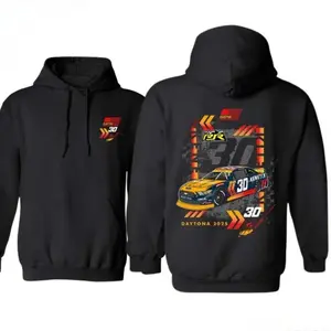 Cletus McFarland #30 Daytona 2025 Hoodie, Cletus Racing Graphic Pullover Hoodie, For Men & Women Stock Car Fans, Bold YouTuber Merch Winter Race Day Gift.