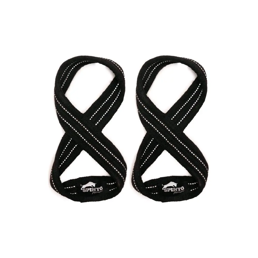 SPINTO FITNESS Figure 8 Lifting Wrist Wraps - Adjustable Straps for Lifting, Heavy-Duty Wrist Support, Gym Workouts Workout Equipment for Deadlifts, Powerlifting