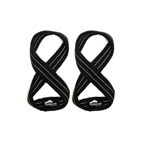 SPINTO FITNESS Figure 8 Weight Lifting Straps - Adjustable Straps, Reinforced Stitching, Wrist Stability for Deadlifts, Powerlifting, Gym Workouts, Portable for Fitness Enthusiasts