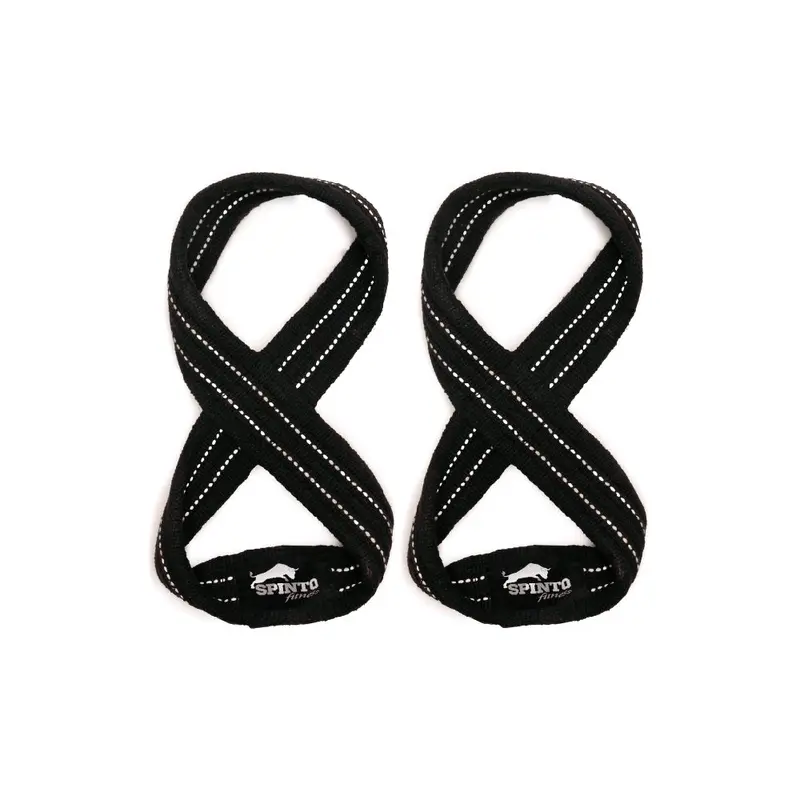 SPINTO FITNESS Figure 8 Weight Lifting Straps - Adjustable Straps, Reinforced Stitching, Wrist Stability for Deadlifts, Powerlifting, Gym Workouts, Portable for Fitness Enthusiasts
