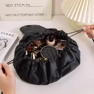 Portable Makeup Bag, Makeup Organizer Pouch, Large Capacity Drawstring Travel Toiletry Pouch, Stylish and Easy To Use Storage Solution