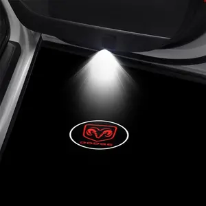 Dodge Car Door Welcome Projection Light, LED Logo Decorative Lamp, High Brightness Night Ambient Upgrade, Easy Installation, Hot Modification Item, Car Ambient Lighting