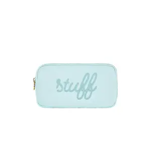 Stoney Clover Lane Sky Stuff Embroidered Small Pouch in Sky