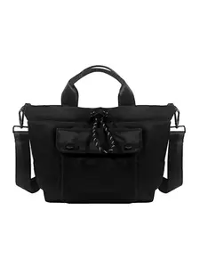 Casual drawstring bucket bag, versatile lightweight handbag, Casual Messenger Bags, textured shoulder crossbody bag, solid color shoulder commuter bag, suitable for daily commuting, Adjustable Shoulder Bag, Cross Body Bags