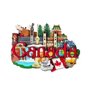 Canada Refrigerator Magnet Souvenir Gift; Niagara Falls, Moose, Totem Pole, Stanley Cup Magnetic Stickers Suitable for Indoor Decoration – Kitchen, Office, Cabinet; Personalized Refrigerator Magnet Decoration Series