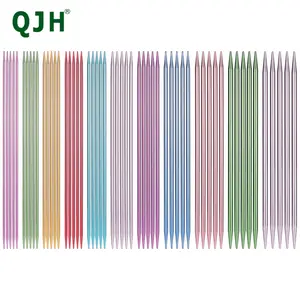 55pcs DIY Crochet Hook Set, Mixed Color Straight Needles, Aluminum Rods, Home Knitting Long Needles, Professional Crafting Tools