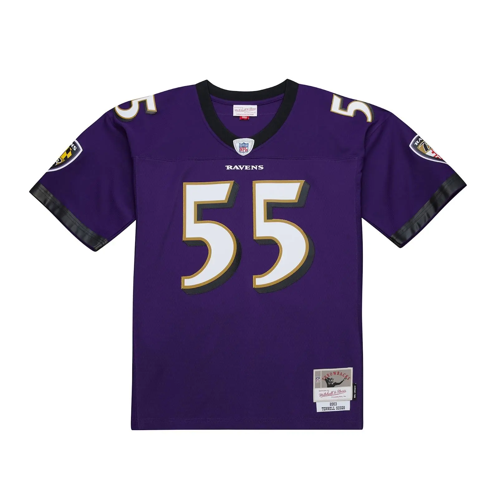 Men's Terrell Suggs Purple Baltimore Ravens 2003 Legacy Jersey