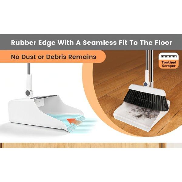3 in 1 Broom and Dustpan Set 2 in 1 Cleaning Brush Foldable 4 in 1 Broom Combo Multi Function Cleaning Tool for Home Office Dorm Dust Removal