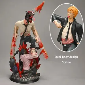 Chainsaw Man Volkner Model  Bodies  Tongue Out Double Body Replacement Boxed Figu-body Design Statuere 33cm Height Dual Anime Action Figure Statuette